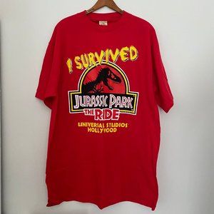 Vintage 1996 Jurassic Park The Ride Universal Studios Size XL